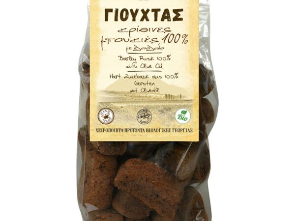 Παξιμάδι Κρίθινο με Ελαιόλαδο Bio 400g- ‘’Γιούχτας Κρήτης’’