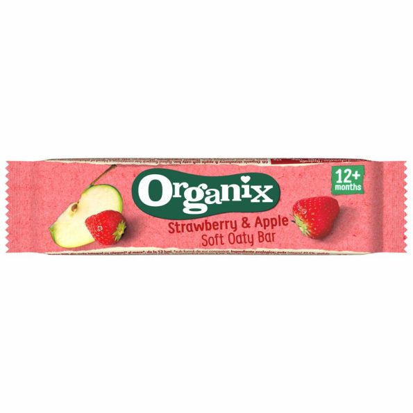 Μαλακή Μπάρα Βρώμης με Φράουλα & Μήλο Bio 23g – ‘’Organix’’