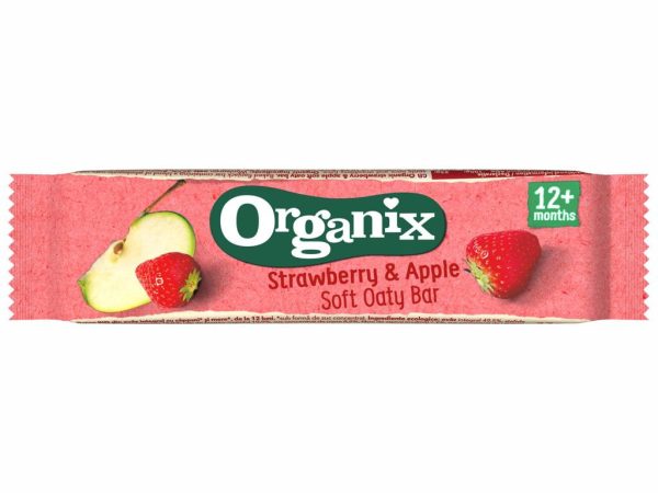 Μαλακή Μπάρα Βρώμης με Φράουλα & Μήλο Bio 23g – ‘’Organix’’